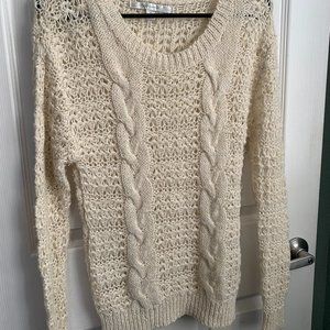 LC lauren Conrad Cozy Ivory Sweater